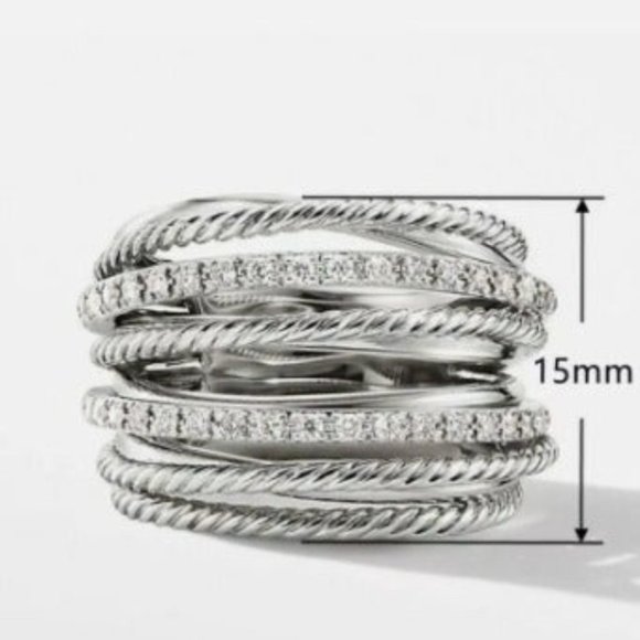 ♡New sterling silver white sapphire ring - Picture 3 of 3